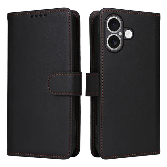 For iPhone 17 BETOPNICE BN-005 2 in 1 Detachable Imitate Genuine Leather Phone Case(Black)