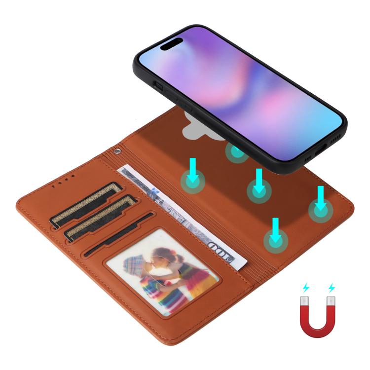 For iPhone 17 BETOPNICE BN-005 2 in 1 Detachable Imitate Genuine Leather Phone Case(Brown) - iPhone 17 Cases by BETOPNICE | Online Shopping UK | buy2fix