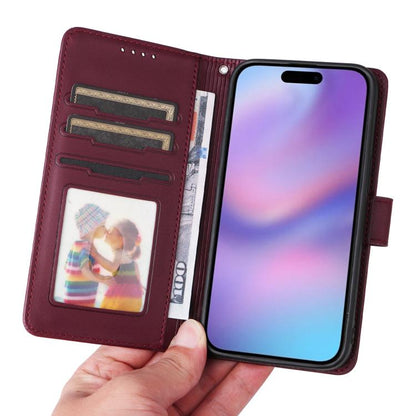 For iPhone 17 BETOPNICE BN-005 2 in 1 Detachable Imitate Genuine Leather Phone Case(Wine Red) - iPhone 17 Cases by BETOPNICE | Online Shopping UK | buy2fix