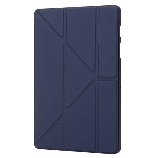 For Samsung Galaxy Tab S10 FE / S9 Deformation Silicone Leather Tablet Case(Dark Blue) by buy2fix