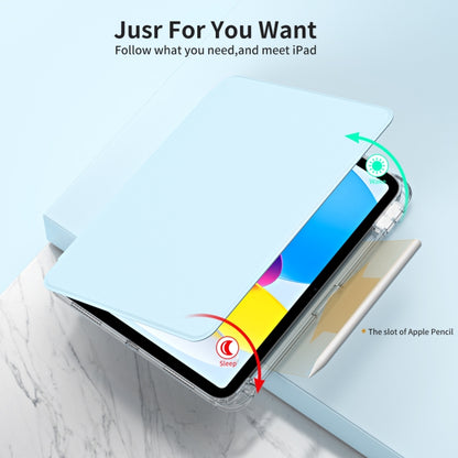 For iPad 2025 / 2022 360 Rotation Detachable Clear Acrylic Leather Tablet Case(Ice Blue) - iPad 2025 / 2022 Cases by buy2fix | Online Shopping UK | buy2fix