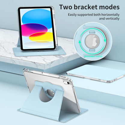 For iPad 2025 / 2022 360 Rotation Detachable Clear Acrylic Leather Tablet Case(Ice Blue) - iPad 2025 / 2022 Cases by buy2fix | Online Shopping UK | buy2fix