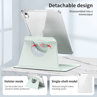 For iPad 2025 / 2022 360 Rotation Detachable Clear Acrylic Leather Tablet Case(Light Green) - iPad 2025 / 2022 Cases by buy2fix | Online Shopping UK | buy2fix