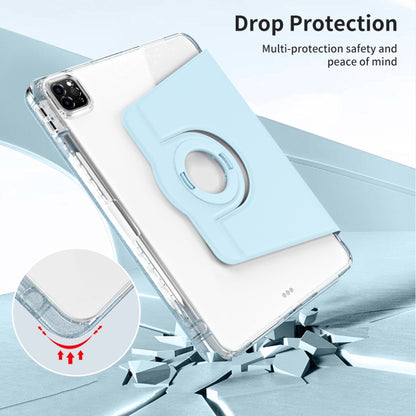For iPad Pro 11 2022 / Air 10.9 2022 360 Rotation Detachable Clear Acrylic Leather Tablet Case(Ice Blue) - iPad Pro 11 (2022/2021) Cases by buy2fix | Online Shopping UK | buy2fix