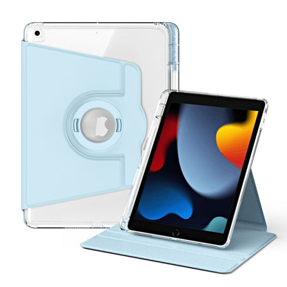 For iPad Pro 9.7 / 9.7 2018 / 2017 360 Rotation Detachable Clear Acrylic Leather Tablet Case(Ice Blue) - iPad 9.7 (2018) & (2017) Cases by buy2fix | Online Shopping UK | buy2fix
