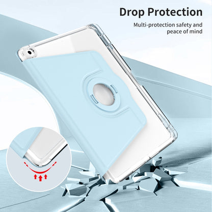 For iPad Pro 9.7 / 9.7 2018 / 2017 360 Rotation Detachable Clear Acrylic Leather Tablet Case(Ice Blue) - iPad 9.7 (2018) & (2017) Cases by buy2fix | Online Shopping UK | buy2fix