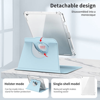 For iPad Pro 9.7 / 9.7 2018 / 2017 360 Rotation Detachable Clear Acrylic Leather Tablet Case(Ice Blue) - iPad 9.7 (2018) & (2017) Cases by buy2fix | Online Shopping UK | buy2fix
