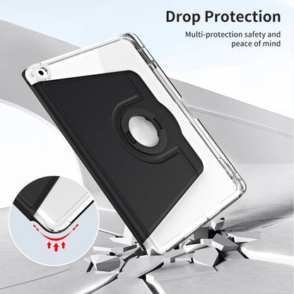 For iPad Pro 9.7 / 9.7 2018 / 2017 360 Rotation Detachable Clear Acrylic Leather Tablet Case(Black) - iPad 9.7 (2018) & (2017) Cases by buy2fix | Online Shopping UK | buy2fix