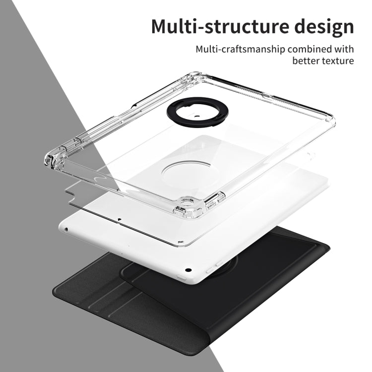 For iPad Pro 9.7 / 9.7 2018 / 2017 360 Rotation Detachable Clear Acrylic Leather Tablet Case(Black) - iPad 9.7 (2018) & (2017) Cases by buy2fix | Online Shopping UK | buy2fix