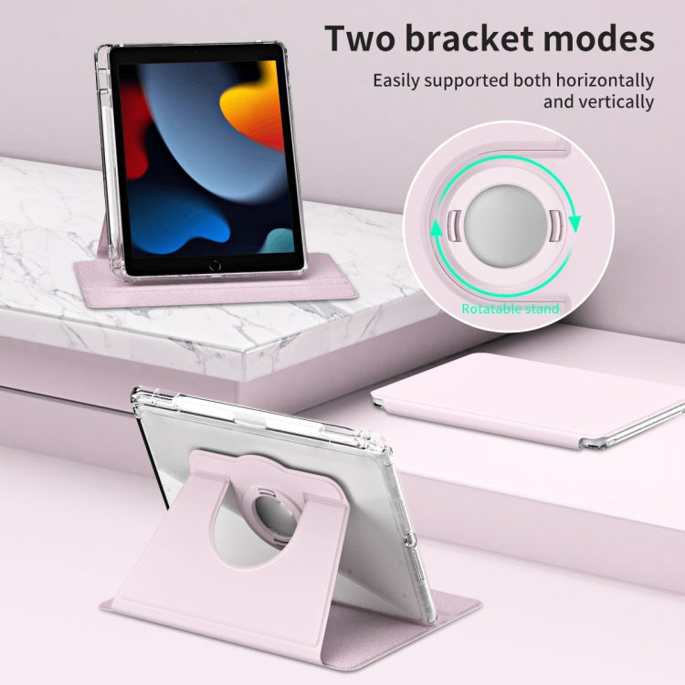 For iPad Pro 9.7 / 9.7 2018 / 2017 360 Rotation Detachable Clear Acrylic Leather Tablet Case(Pink) - iPad 9.7 (2018) & (2017) Cases by buy2fix | Online Shopping UK | buy2fix