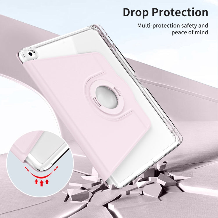 For iPad Pro 9.7 / 9.7 2018 / 2017 360 Rotation Detachable Clear Acrylic Leather Tablet Case(Pink) - iPad 9.7 (2018) & (2017) Cases by buy2fix | Online Shopping UK | buy2fix