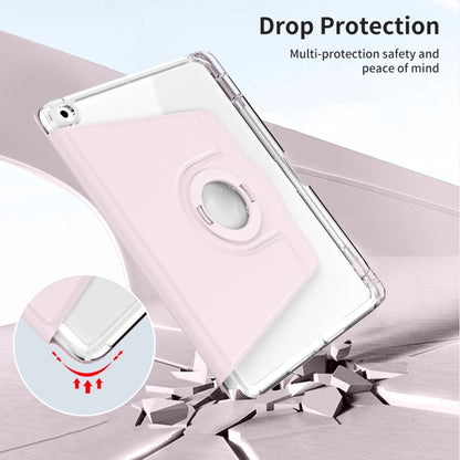 For iPad Pro 9.7 / 9.7 2018 / 2017 360 Rotation Detachable Clear Acrylic Leather Tablet Case(Pink) - iPad 9.7 (2018) & (2017) Cases by buy2fix | Online Shopping UK | buy2fix