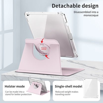 For iPad Pro 9.7 / 9.7 2018 / 2017 360 Rotation Detachable Clear Acrylic Leather Tablet Case(Pink) - iPad 9.7 (2018) & (2017) Cases by buy2fix | Online Shopping UK | buy2fix
