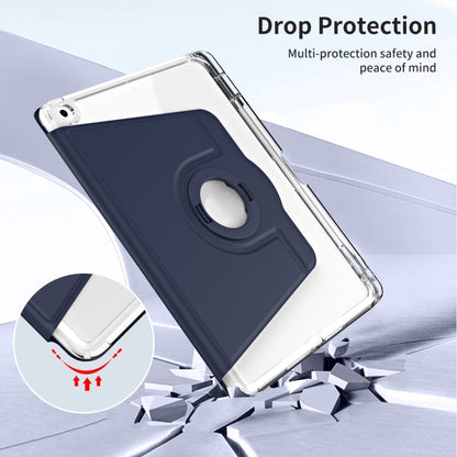 For iPad Pro 9.7 / 9.7 2018 / 2017 360 Rotation Detachable Clear Acrylic Leather Tablet Case(Dark Blue) - iPad 9.7 (2018) & (2017) Cases by buy2fix | Online Shopping UK | buy2fix