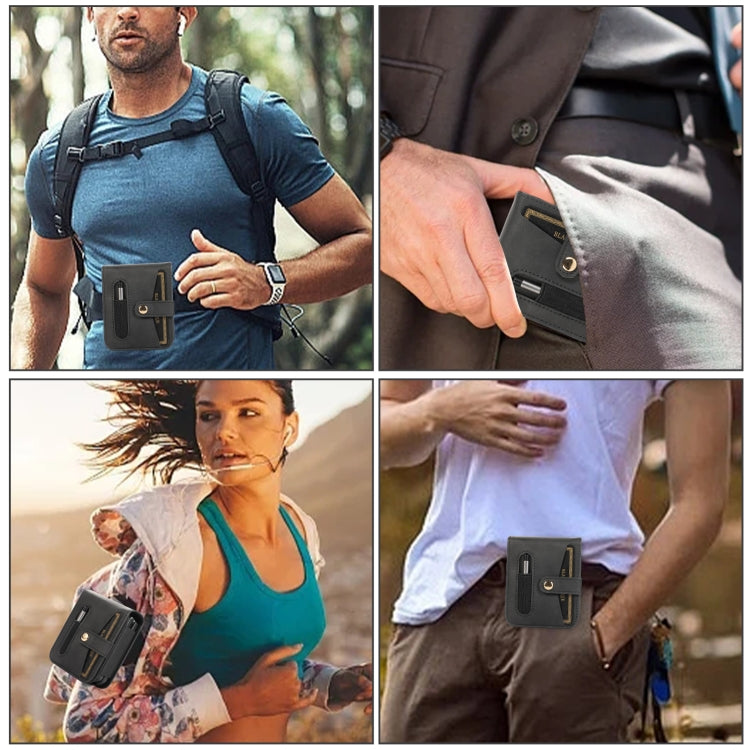 For Samsung Galaxy Z Flip5 Multifunctional Folding Phone Leather Case(Black) - Galaxy Z Flip5 Cases by buy2fix | Online Shopping UK | buy2fix