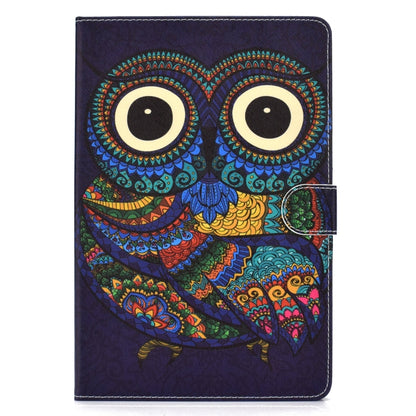 For 7 inch Universal Colored Drawing Pattern Horizontal Flip PU Leather Case with Holder & Card Slots(Owl) - 7 inch by buy2fix | Online Shopping UK | buy2fix