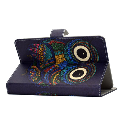 For 7 inch Universal Colored Drawing Pattern Horizontal Flip PU Leather Case with Holder & Card Slots(Owl) - 7 inch by buy2fix | Online Shopping UK | buy2fix
