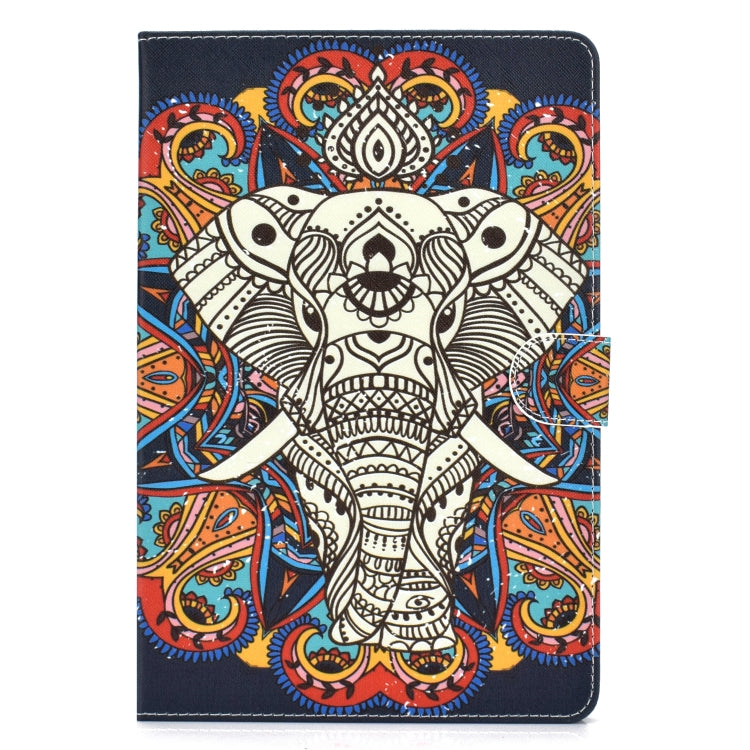 For 7 inch Universal Colored Drawing Pattern Horizontal Flip PU Leather Case with Holder & Card Slots(Colorful Elephant) - 7 inch by buy2fix | Online Shopping UK | buy2fix