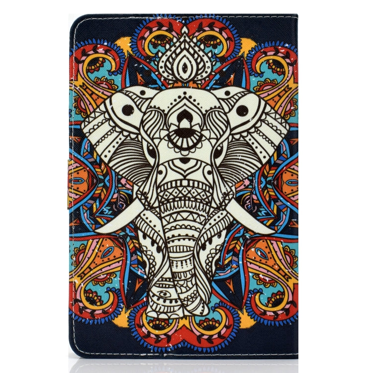 For 7 inch Universal Colored Drawing Pattern Horizontal Flip PU Leather Case with Holder & Card Slots(Colorful Elephant) - 7 inch by buy2fix | Online Shopping UK | buy2fix