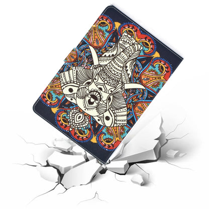 For 7 inch Universal Colored Drawing Pattern Horizontal Flip PU Leather Case with Holder & Card Slots(Colorful Elephant) - 7 inch by buy2fix | Online Shopping UK | buy2fix