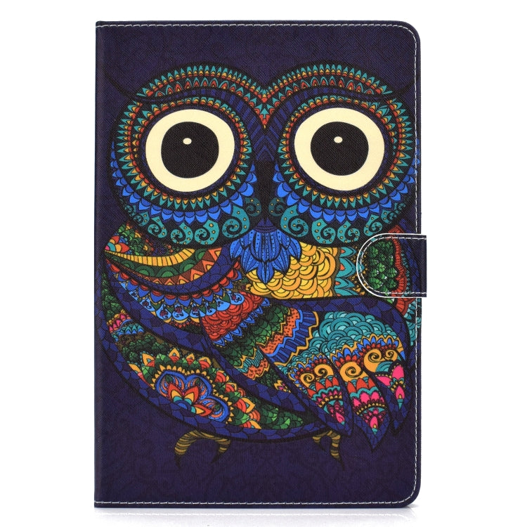 For 8 inch Universal Colored Drawing Pattern Horizontal Flip PU Leather Case with Holder & Card Slots(Owl) - 8 inch by buy2fix | Online Shopping UK | buy2fix