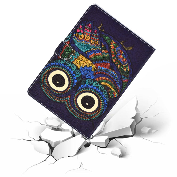 For 10 inch Universal Colored Drawing Pattern Horizontal Flip PU Leather Case with Holder & Card Slots(Owl) - 10 - 11 inch by buy2fix | Online Shopping UK | buy2fix