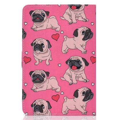For 10 inch Universal Colored Drawing Pattern Horizontal Flip PU Leather Case with Holder & Card Slots(Love Dog) - 10 - 11 inch by buy2fix | Online Shopping UK | buy2fix
