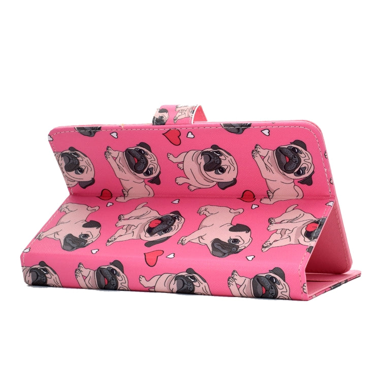 For 10 inch Universal Colored Drawing Pattern Horizontal Flip PU Leather Case with Holder & Card Slots(Love Dog) - 10 - 11 inch by buy2fix | Online Shopping UK | buy2fix