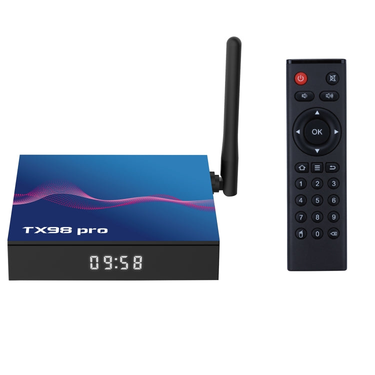 TX98 Pro 4K Ultra HD Android 14.0 Smart TV Box with Remote Control, 2GB+16GB, Allwinner H616 Quad-Core(EU Plug) by buy2fix