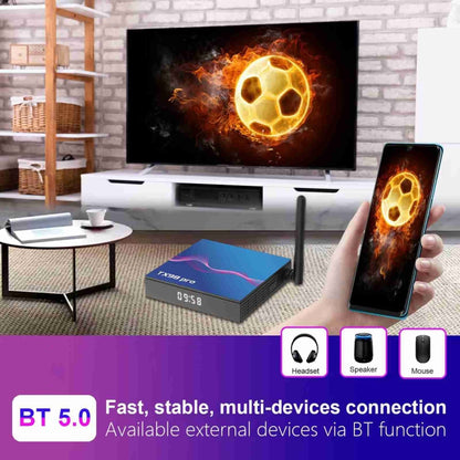 TX98 Pro 4K Ultra HD Android 14.0 Smart TV Box with Remote Control, 4GB+64GB, Allwinner H616 Quad-Core(US Plug) by buy2fix