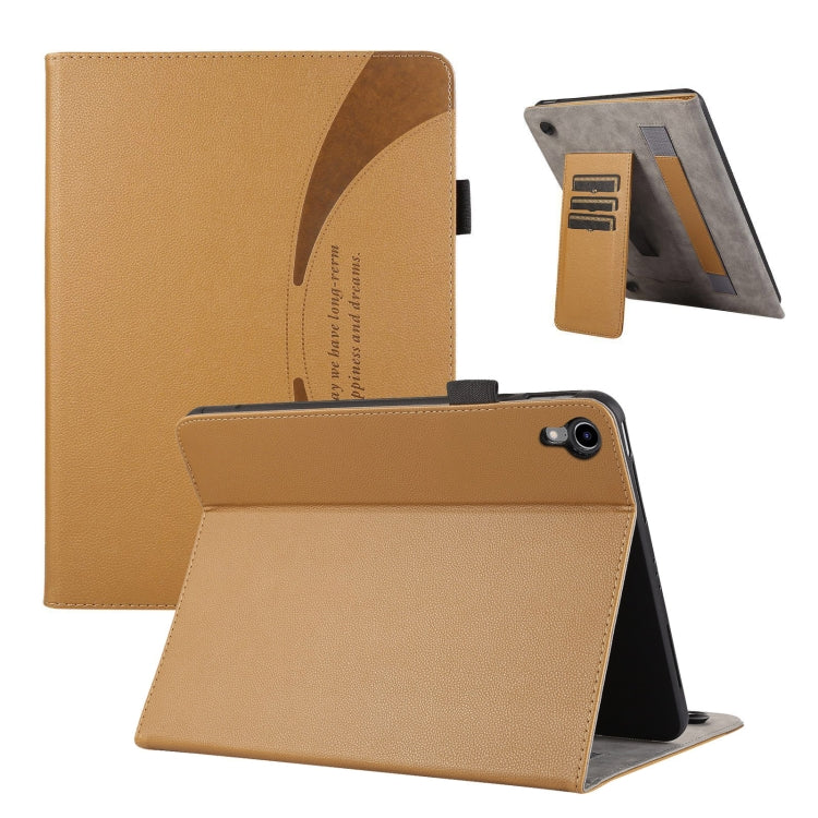 For iPad mini 6 / mini 2024 Litchi Texture Leather Sucker Tablet Case(Brown) - iPad mini 6 Cases by buy2fix | Online Shopping UK | buy2fix