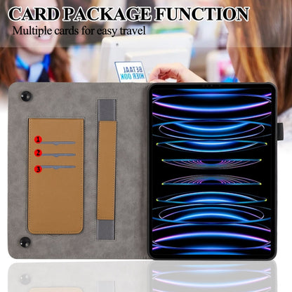 For iPad mini 6 / mini 2024 Litchi Texture Leather Sucker Tablet Case(Brown) - iPad mini 6 Cases by buy2fix | Online Shopping UK | buy2fix