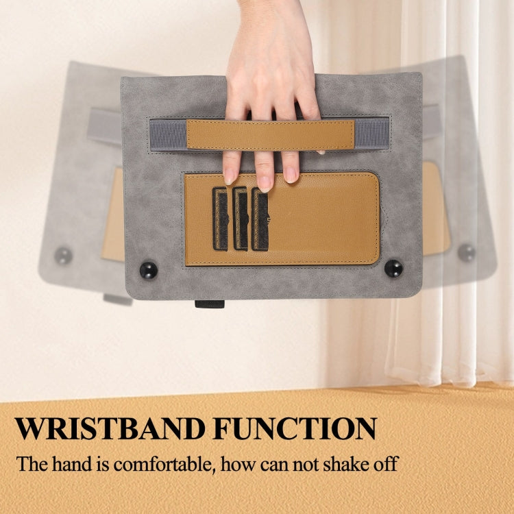 For iPad mini 6 / mini 2024 Litchi Texture Leather Sucker Tablet Case(Brown) - iPad mini 6 Cases by buy2fix | Online Shopping UK | buy2fix