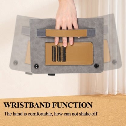 For iPad mini 6 / mini 2024 Litchi Texture Leather Sucker Tablet Case(Brown) - iPad mini 6 Cases by buy2fix | Online Shopping UK | buy2fix