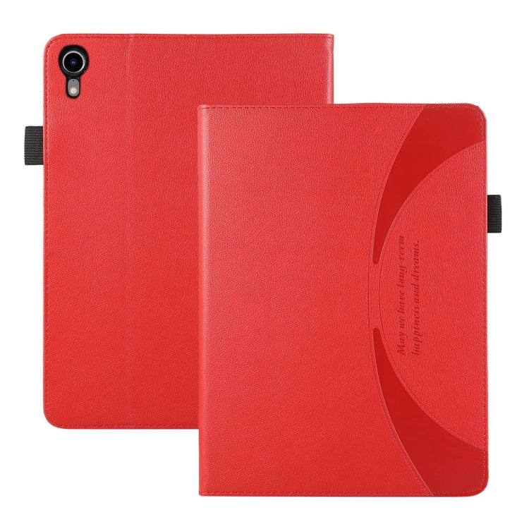 For iPad mini 6 / mini 2024 Litchi Texture Leather Sucker Tablet Case(Red) - iPad mini 6 Cases by buy2fix | Online Shopping UK | buy2fix