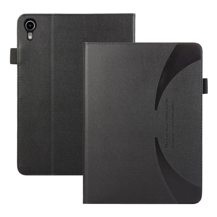For iPad mini 6 / mini 2024 Litchi Texture Leather Sucker Tablet Case(Black) - iPad mini 6 Cases by buy2fix | Online Shopping UK | buy2fix