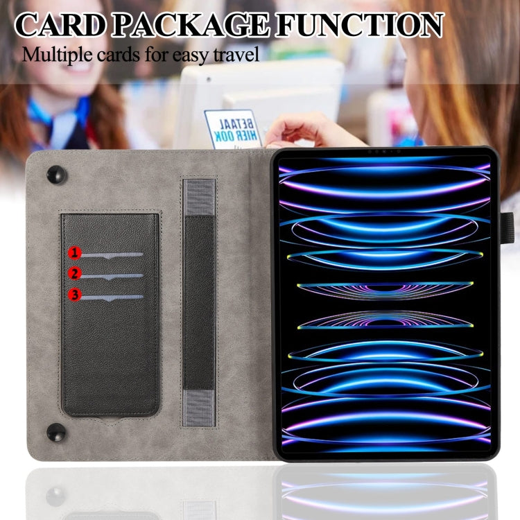 For iPad mini 6 / mini 2024 Litchi Texture Leather Sucker Tablet Case(Black) - iPad mini 6 Cases by buy2fix | Online Shopping UK | buy2fix