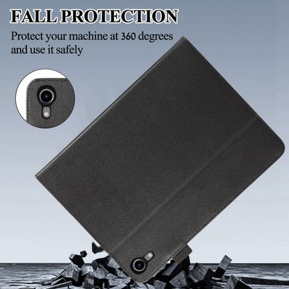 For iPad mini 6 / mini 2024 Litchi Texture Leather Sucker Tablet Case(Black) - iPad mini 6 Cases by buy2fix | Online Shopping UK | buy2fix