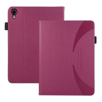 For iPad mini 6 / mini 2024 Litchi Texture Leather Sucker Tablet Case(Purple) - iPad mini 6 Cases by buy2fix | Online Shopping UK | buy2fix