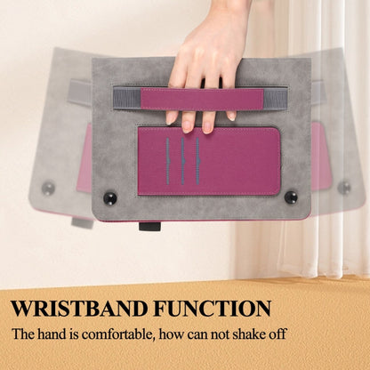 For iPad mini 6 / mini 2024 Litchi Texture Leather Sucker Tablet Case(Purple) - iPad mini 6 Cases by buy2fix | Online Shopping UK | buy2fix