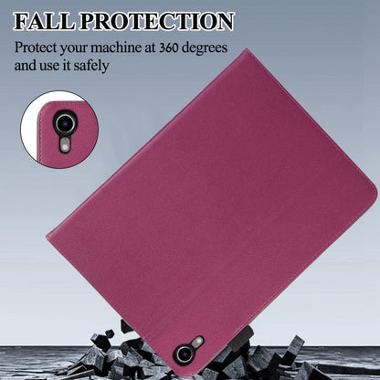 For iPad mini 6 / mini 2024 Litchi Texture Leather Sucker Tablet Case(Purple) - iPad mini 6 Cases by buy2fix | Online Shopping UK | buy2fix