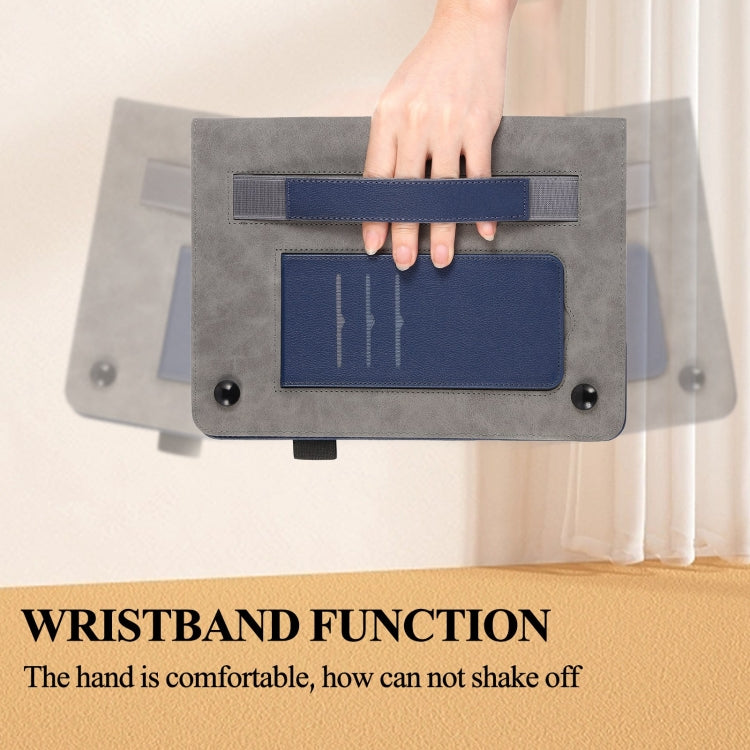 For iPad mini 6 / mini 2024 Litchi Texture Leather Sucker Tablet Case(Dark Blue) - iPad mini 6 Cases by buy2fix | Online Shopping UK | buy2fix