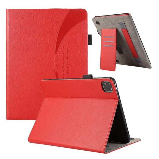 For iPad Pro 13 2024 Litchi Texture Leather Sucker Tablet Case(Red) - iPad Pro 13 2024 Cases by buy2fix | Online Shopping UK | buy2fix