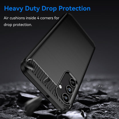 For Samsung Galaxy A15 5G Brushed Texture Carbon Fiber TPU Phone Case(Black) - Galaxy Phone Cases by buy2fix | Online Shopping UK | buy2fix