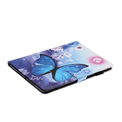 Colored Drawing Pattern Horizontal Flip PU Leather Case with Holder & Card Slot & Sleep / Wake-up Function For iPad Pro 10.2 2021 / 2020 / 2019 / 10.5 (2019)(Blue Butterfly) - iPad 10.2 Cases by buy2fix | Online Shopping UK | buy2fix