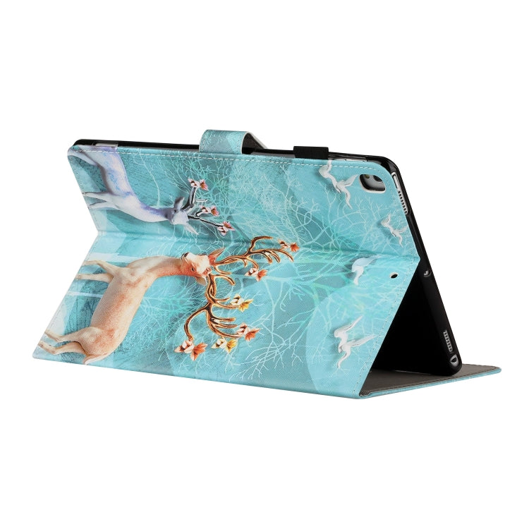 Colored Drawing Pattern Horizontal Flip PU Leather Case with Holder & Card Slot & Sleep / Wake-up Function For iPad Pro 10.2 2021 / 2020 / 2019 / 10.5 (2019)(Sika Deer) - iPad 10.2 Cases by buy2fix | Online Shopping UK | buy2fix
