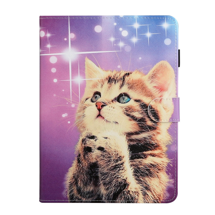 For iPad Pro 11 inch (2020) Colored Drawing Pattern Horizontal Flip PU Leather Tablet Case with Holder & Card Slot & Sleep / Wake-up Function(Starry Cat) - iPad Pro 11 (2020) Cases by buy2fix | Online Shopping UK | buy2fix