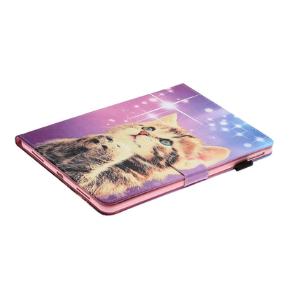 For iPad Pro 11 inch (2020) Colored Drawing Pattern Horizontal Flip PU Leather Tablet Case with Holder & Card Slot & Sleep / Wake-up Function(Starry Cat) - iPad Pro 11 (2020) Cases by buy2fix | Online Shopping UK | buy2fix