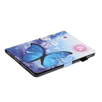 For iPad Pro 11 inch (2020) Colored Drawing Pattern Horizontal Flip PU Leather Tablet Case with Holder & Card Slot & Sleep / Wake-up Function(Blue Butterfly) - iPad Pro 11 (2020) Cases by buy2fix | Online Shopping UK | buy2fix