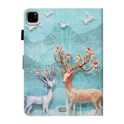For iPad Pro 11 inch (2020) Colored Drawing Pattern Horizontal Flip PU Leather Tablet Case with Holder & Card Slot & Sleep / Wake-up Function(Sika Deer) - iPad Pro 11 (2020) Cases by buy2fix | Online Shopping UK | buy2fix